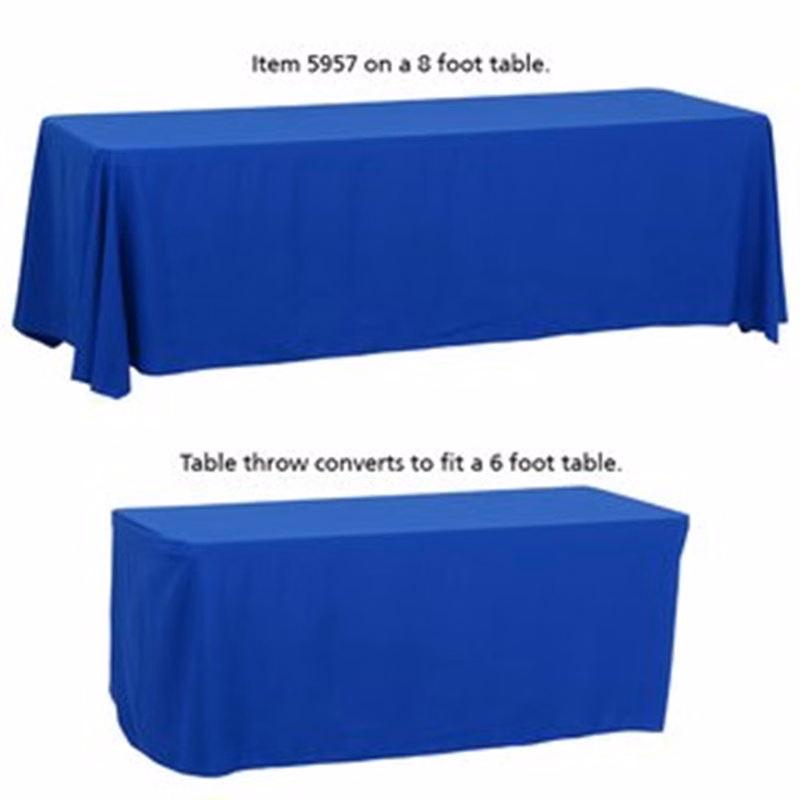 6' to 8' Convertible Table Cover Standard Throw