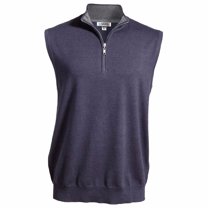 Quarter Zip Fine Gauge Sweater Vest