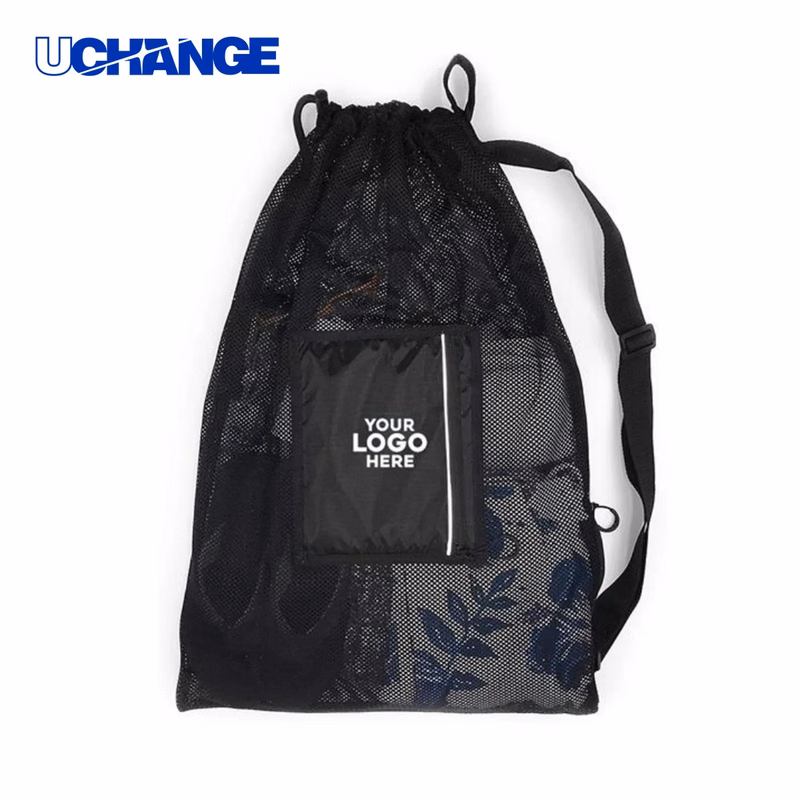 Mesh Swim Drawstring Sling Bag Organizer for Gym and Beach