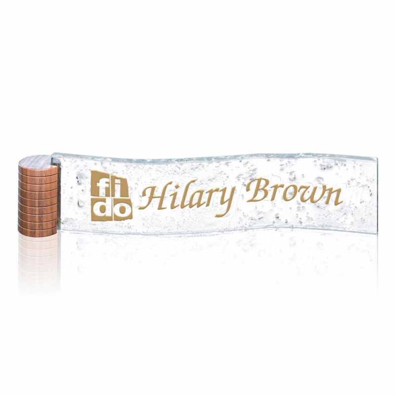 Curved Nameplate - Starfire