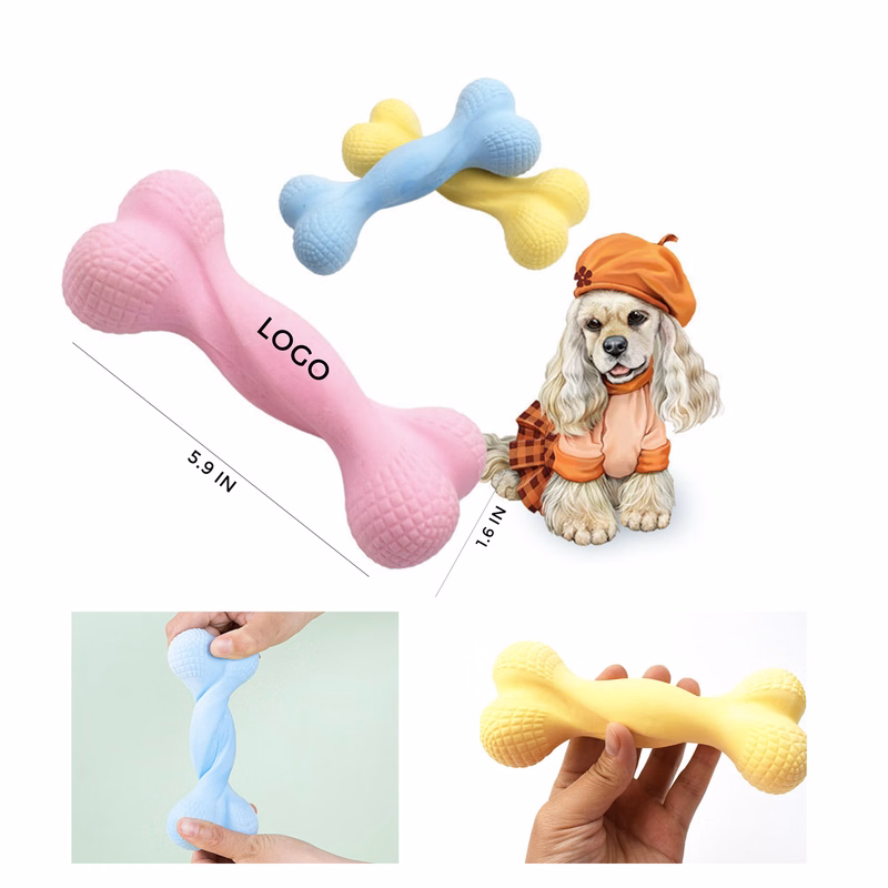 MOQ 10 PCS Durable TPR Bone Pet Toy