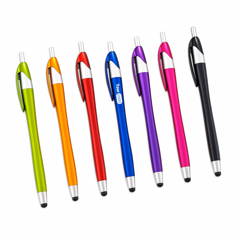 2 in 1 Plastic Stylus Ballpoint Pen