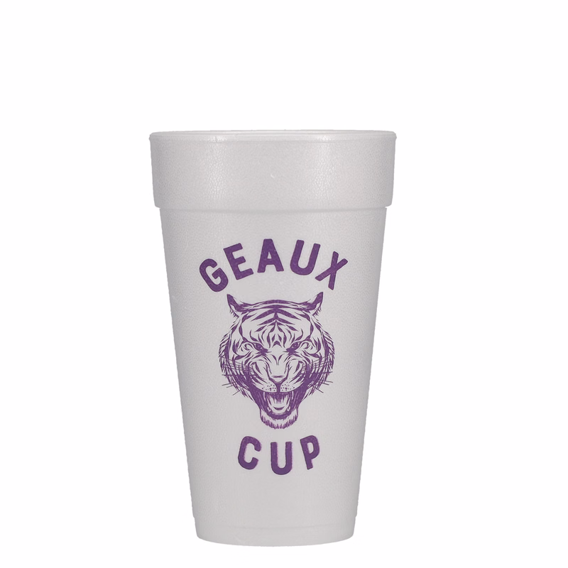 20 oz Foam Cup White Tradition Print