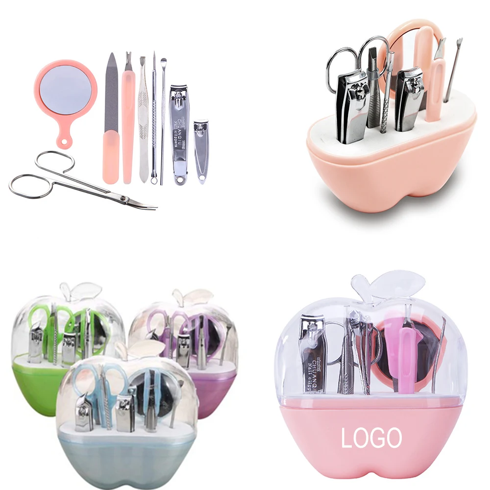 9 Pieces Manicure Set with Apple Shaped Case 1