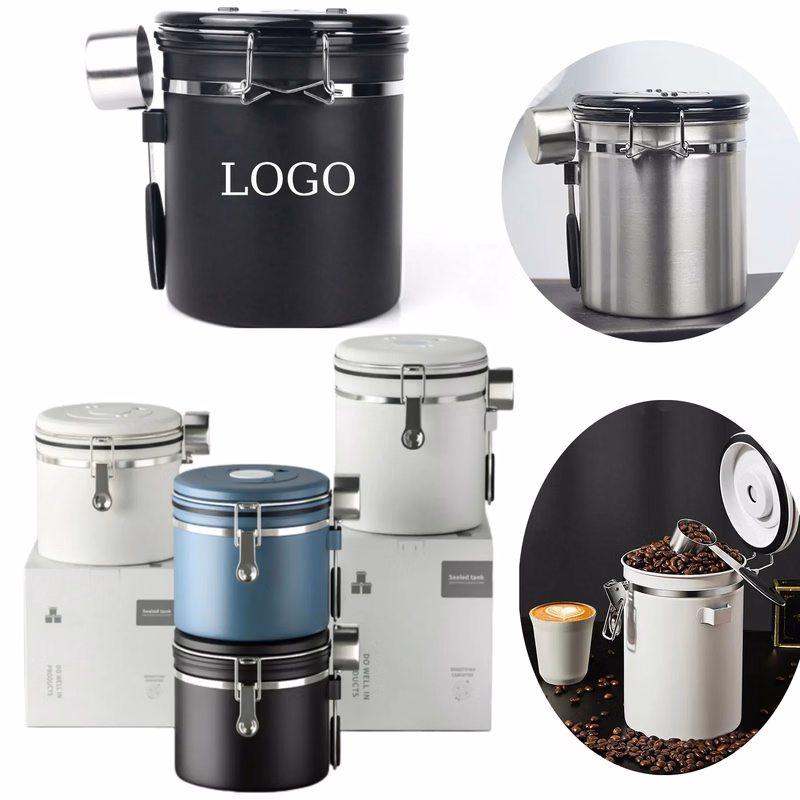Stainless Steel Airtight Canister with Spoon