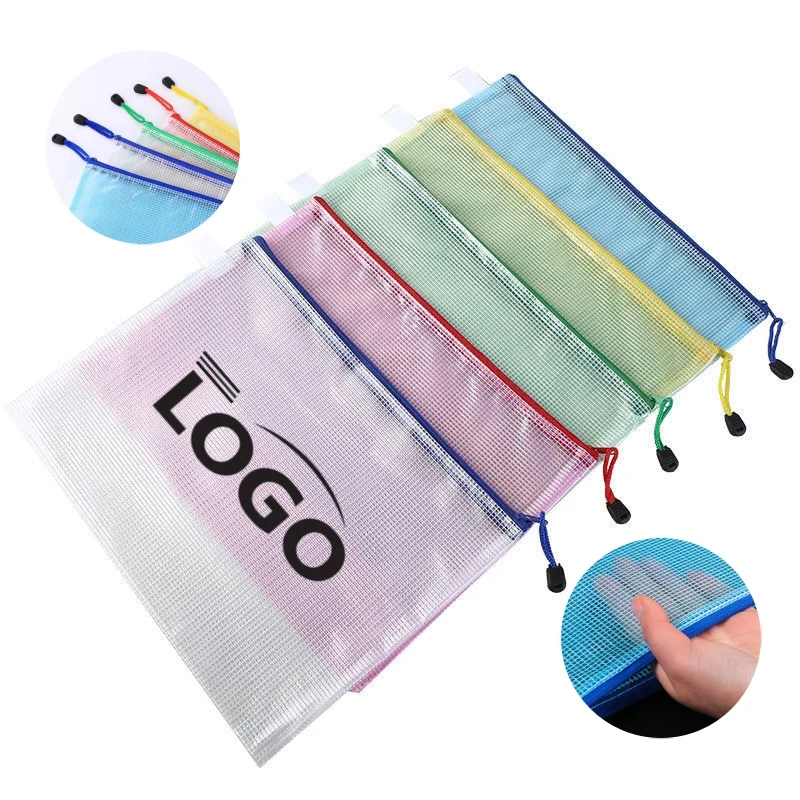 MOQ100pcs A4 Waterproof Zipper Files Bag 1