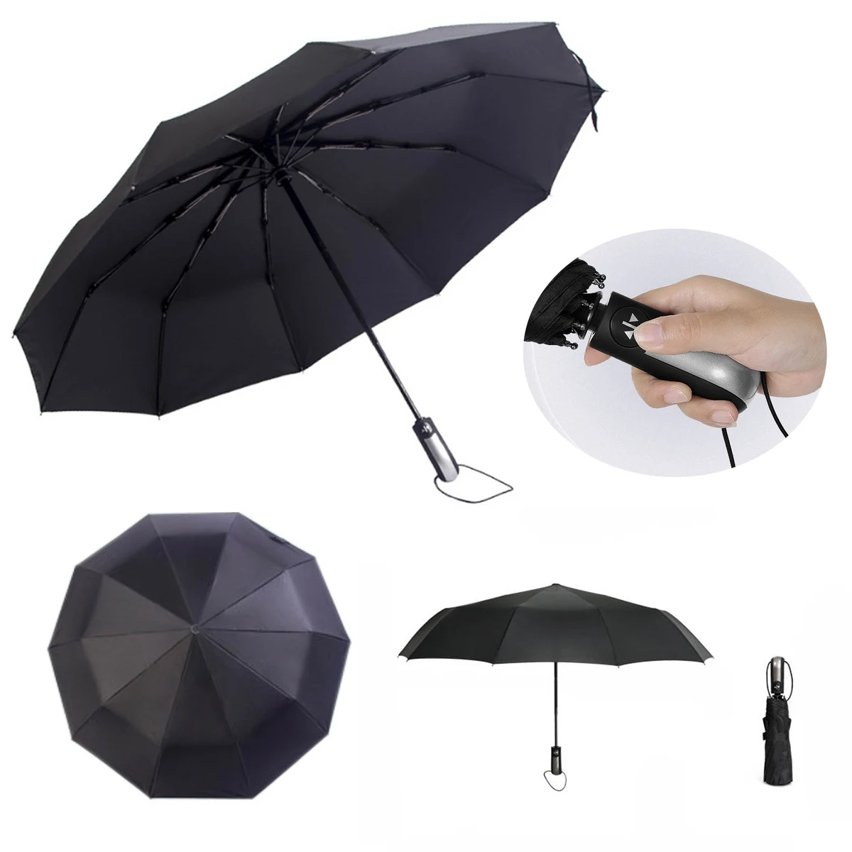 41" Auto Open Folding Umbrella 1