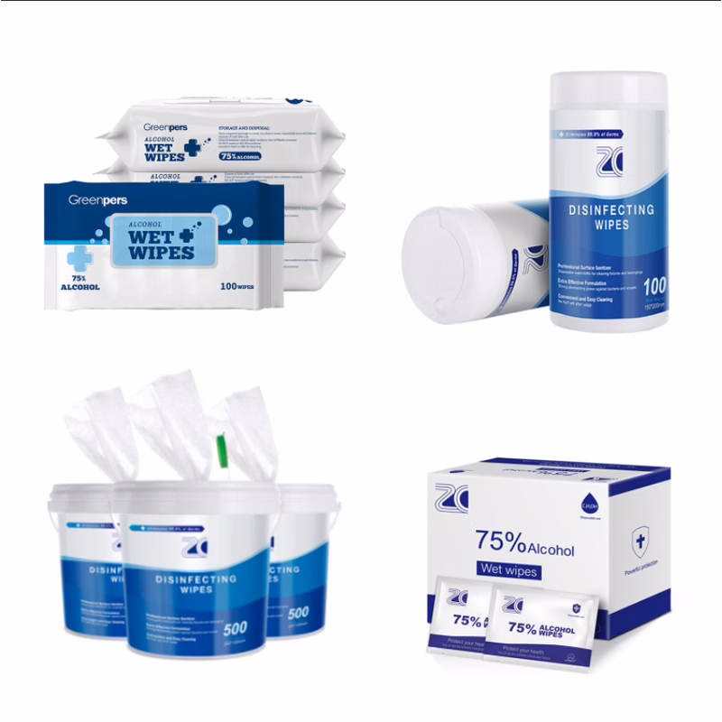 100 Pcs Alcohol Wet Wipes