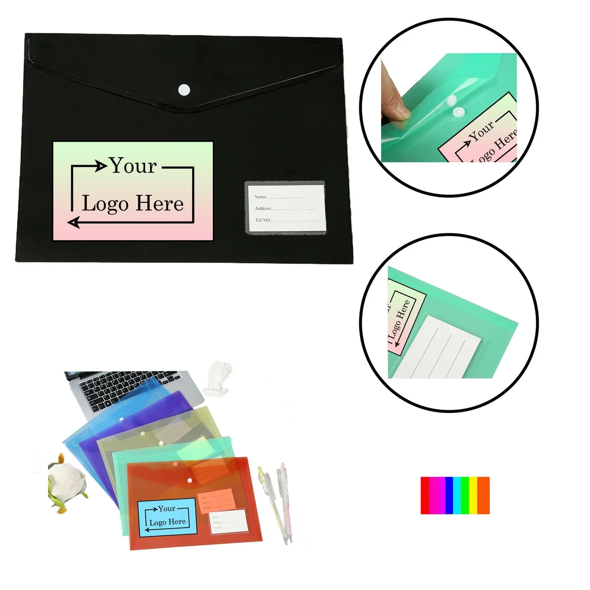 Full Color Silkscreen Plastic Clear File Folder 1