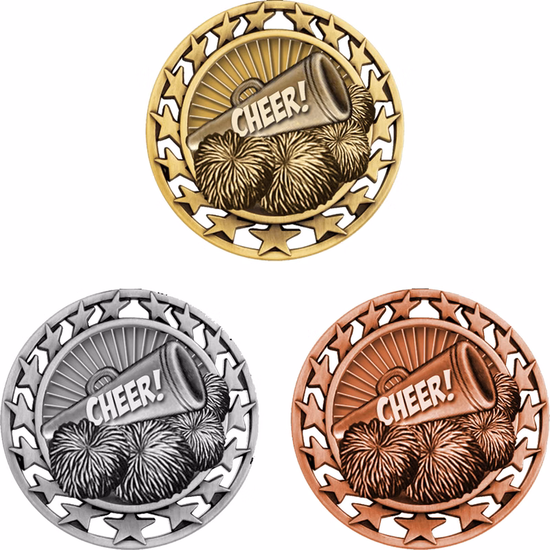 Stock Star Sports Medals: Cheerleading