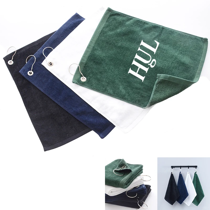 Carabiner Clip Cotton Golf Gym Towel 1