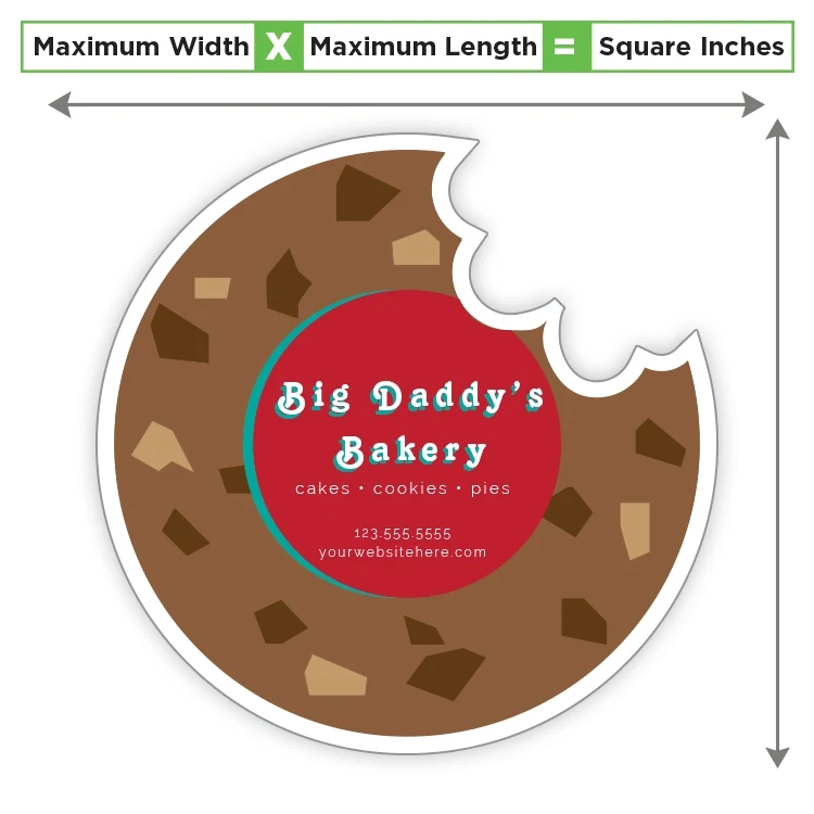 Custom Shape Magnet - 20 to 24.99 Square Inches - Outdoor Safe 1