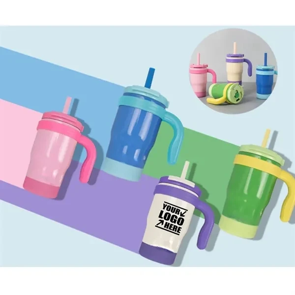Children's Straw Insulated Mug with Handle 1