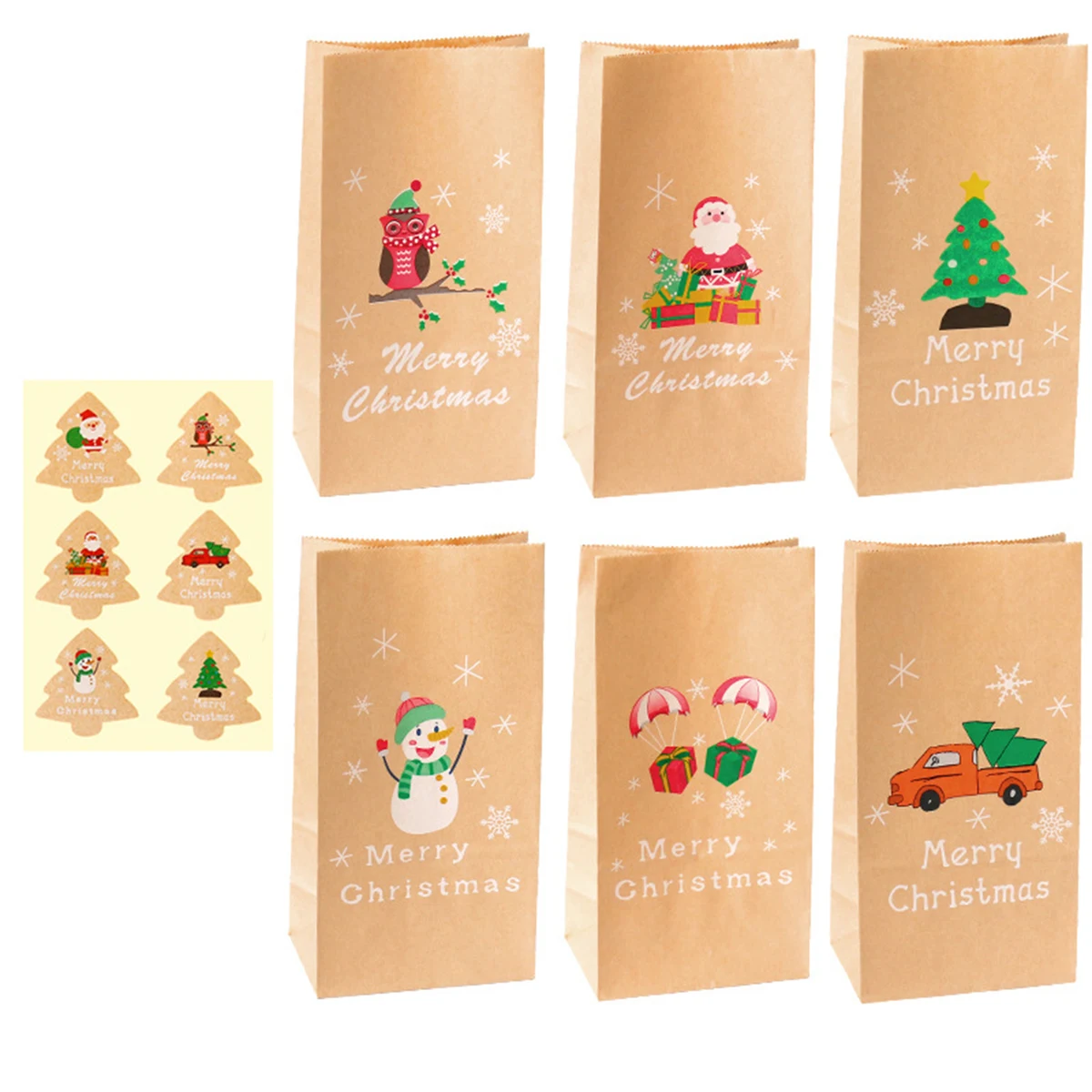 Christmas Gift Candy Bags And Stickers 1