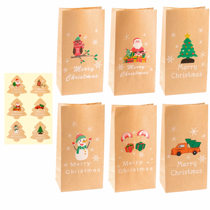 Christmas Gift Candy Bags And Stickers