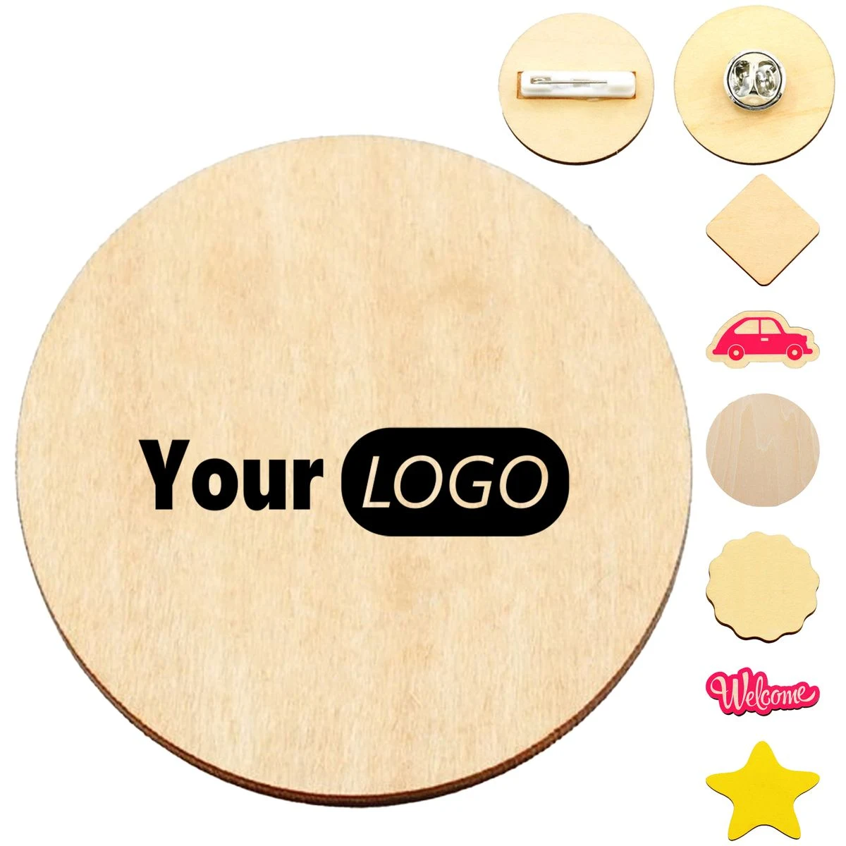 Wooden Commemorative Badge 1