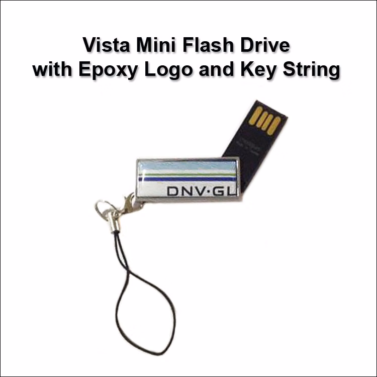 Vista Epoxy Mini Metal Flash Drive / USB - 1 GB Memory