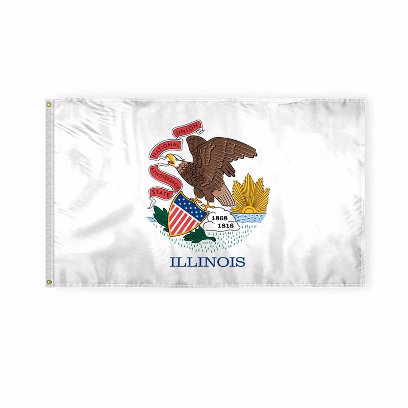 3'x5' Illinois ePoly Printed Flags