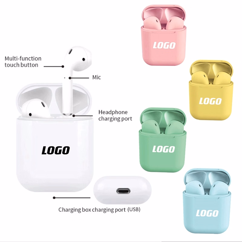 Multi-Color Wireless Earbuds with Charging Case
