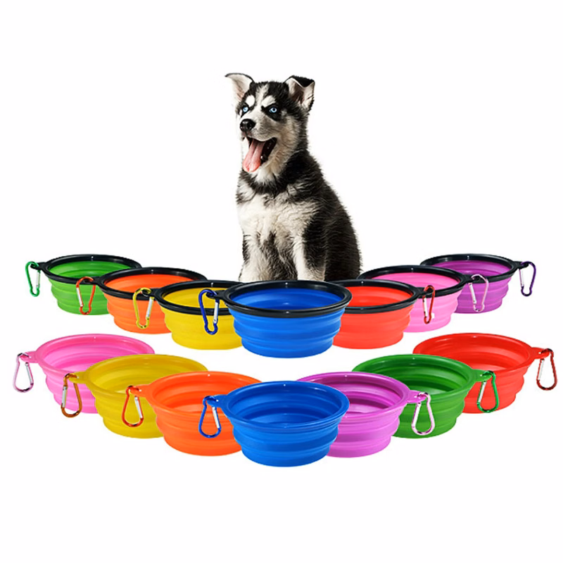 Portable Pet Collapsible Bowl with Carabiner