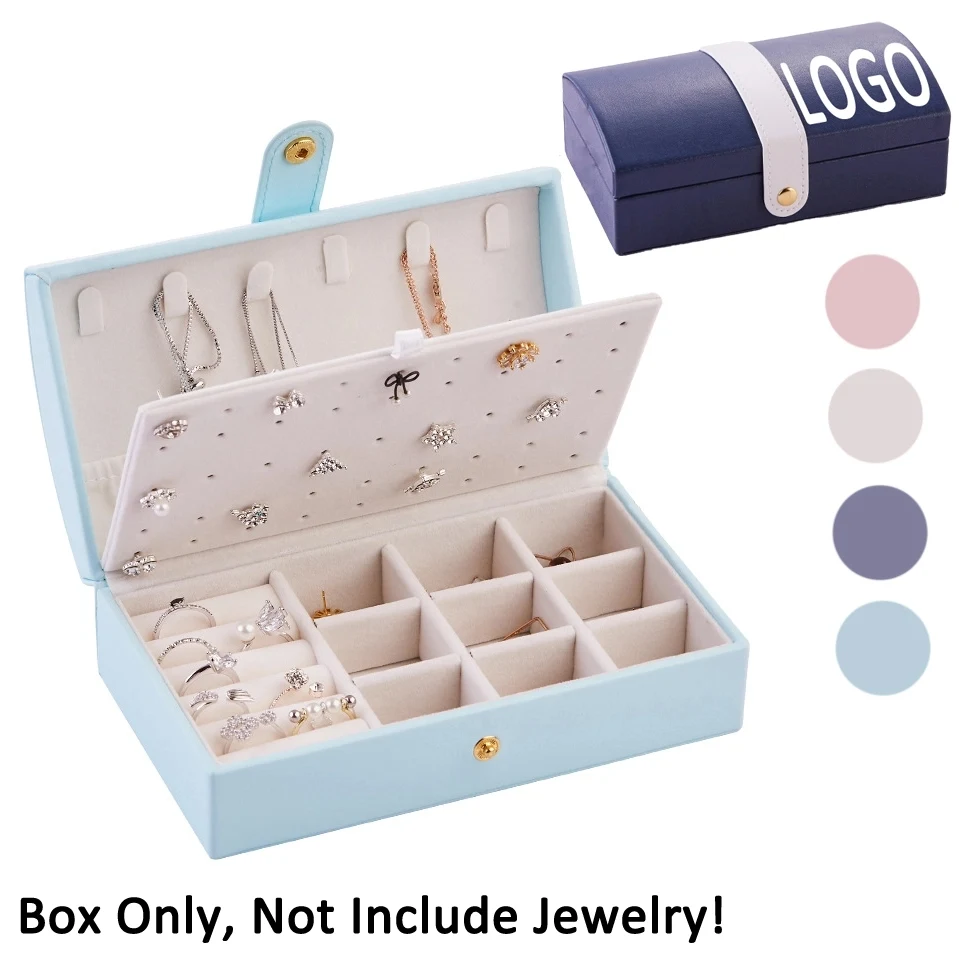 Custom PU Portable Travel Jewelry Organizer Storage Box 1