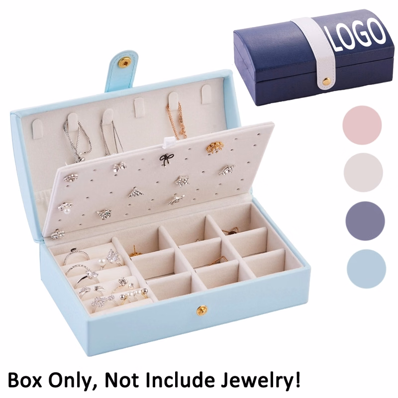 Custom PU Portable Travel Jewelry Organizer Storage Box