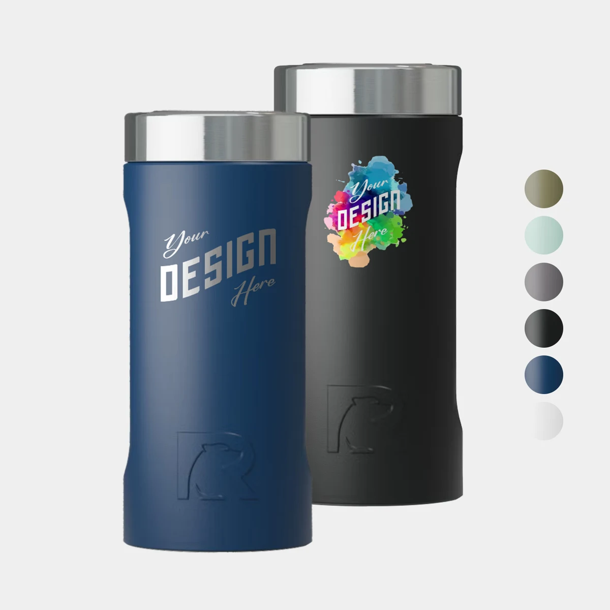 24 oz RTIC® Stainless Steel Insulated Slim Essential Can Cooler, custom koozie with logo imprint 1