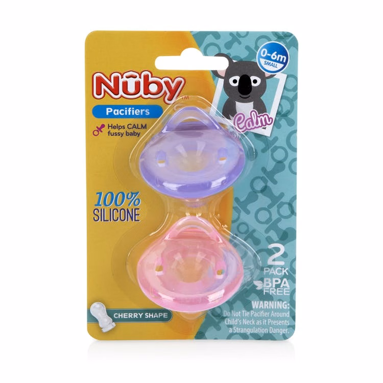 Nuby 100% Silicone Pacifiers - 2 Piece Orthodontic