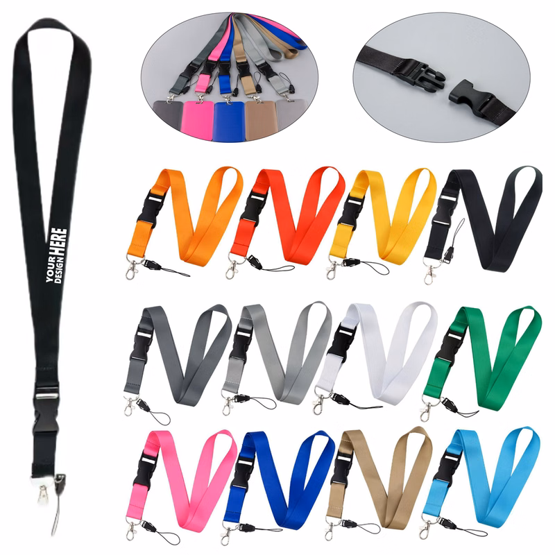 Sublimated Lanyard with Buckle-Release Badge Holder