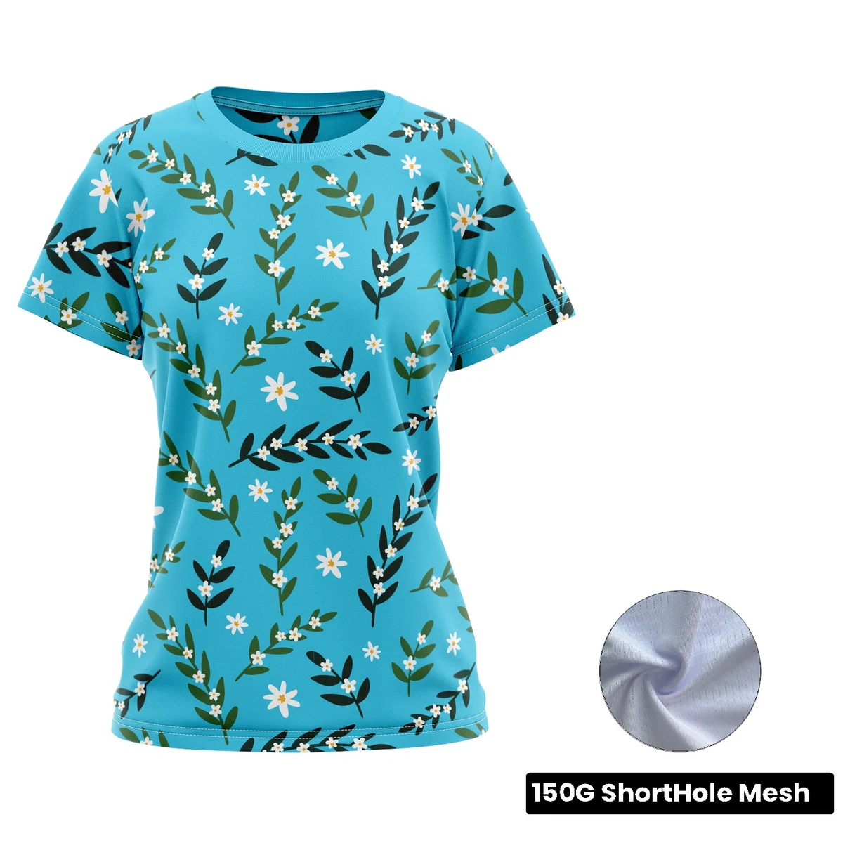 Women's Full Sublimation Short Sleeve T-Shirt - 150G Performance Grade Short Hole 1
