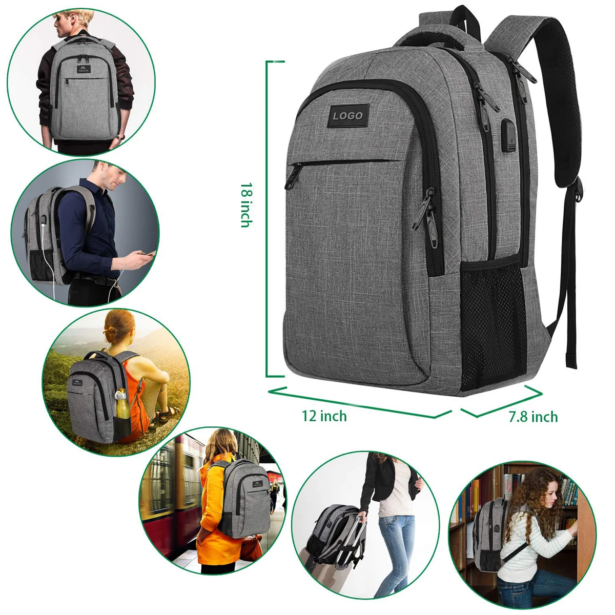 17" Travel Laptop Backpack 1