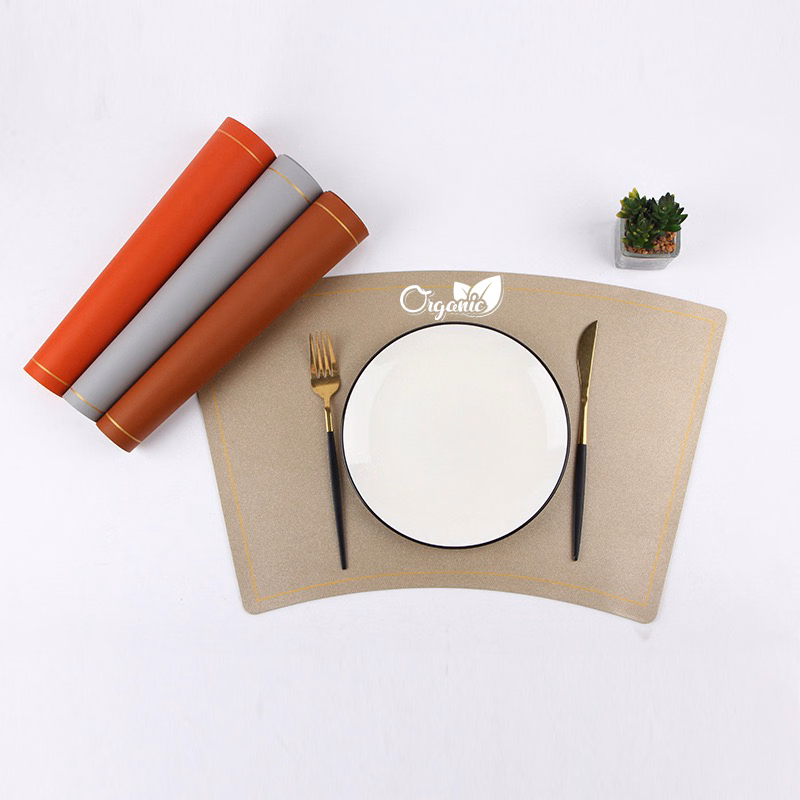 Waterproof Wedge Leather Heat Resistant Placemat