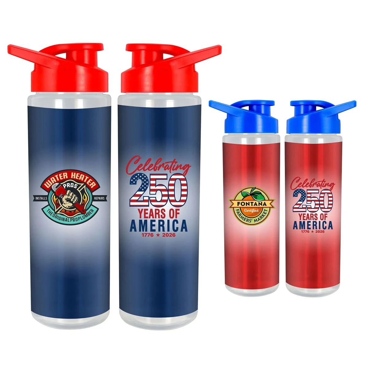 Patriotic Lumina 24 oz. Bottle, custom water bottle with logo imprint 1