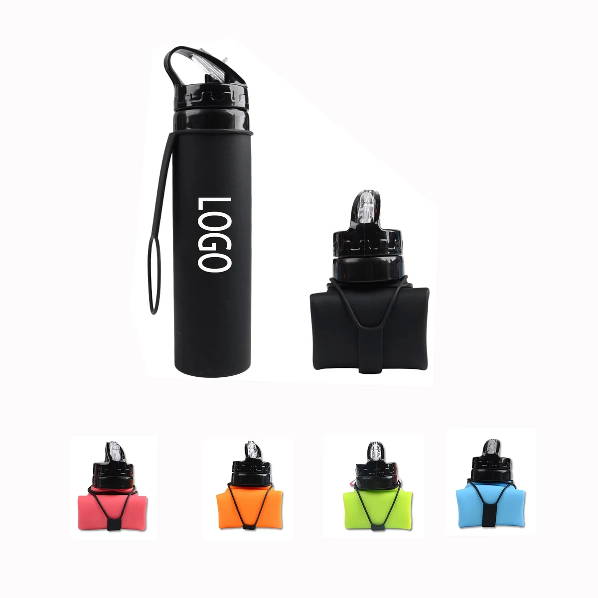 Collapsible Silicone Foldable Water Bottle 1