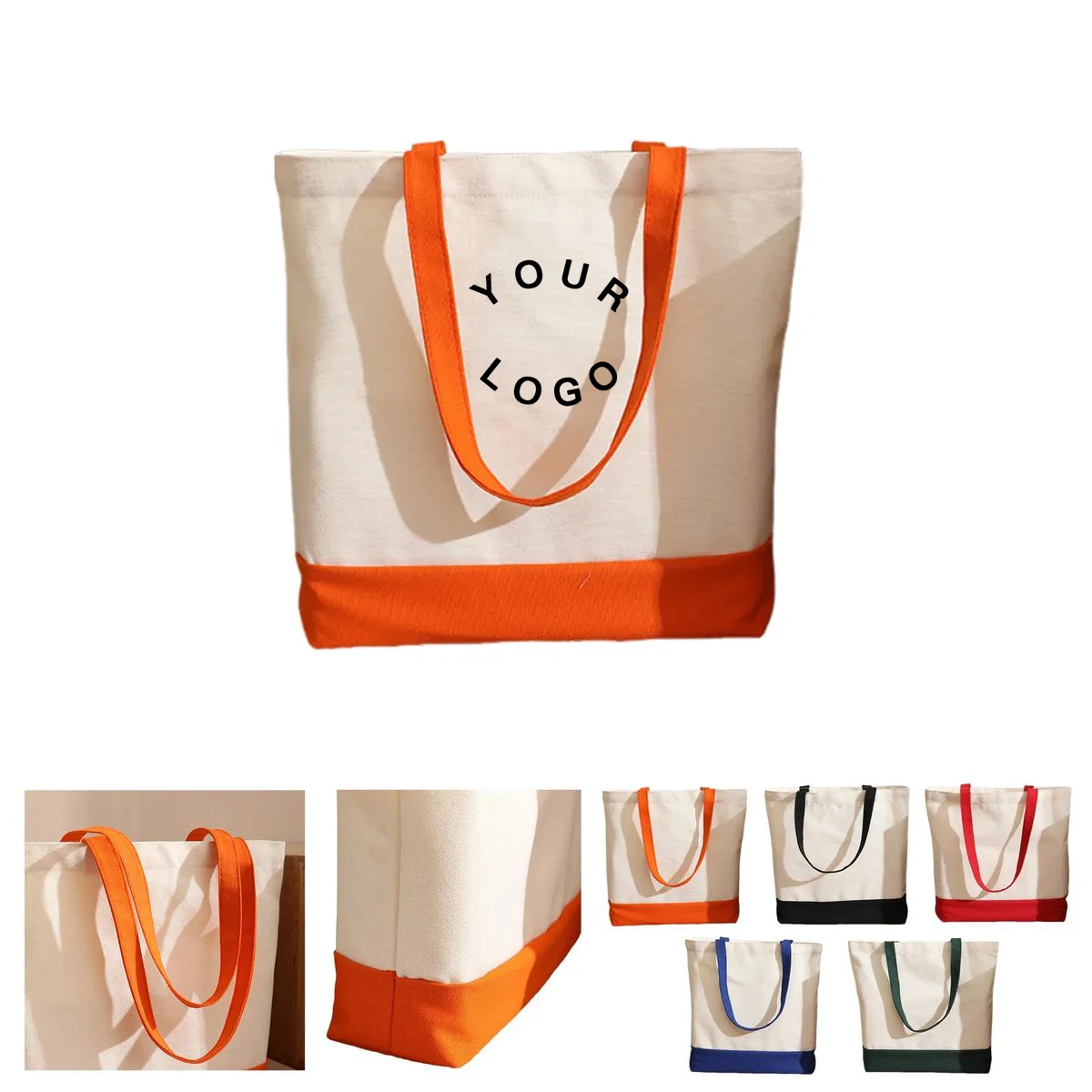 Durable Polyester Canvas Bag With Large Capacity, custom tote bag with logo imprint 1