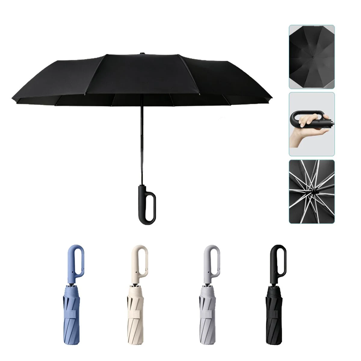 The Carabiner Inverted Folding Umbrella 1