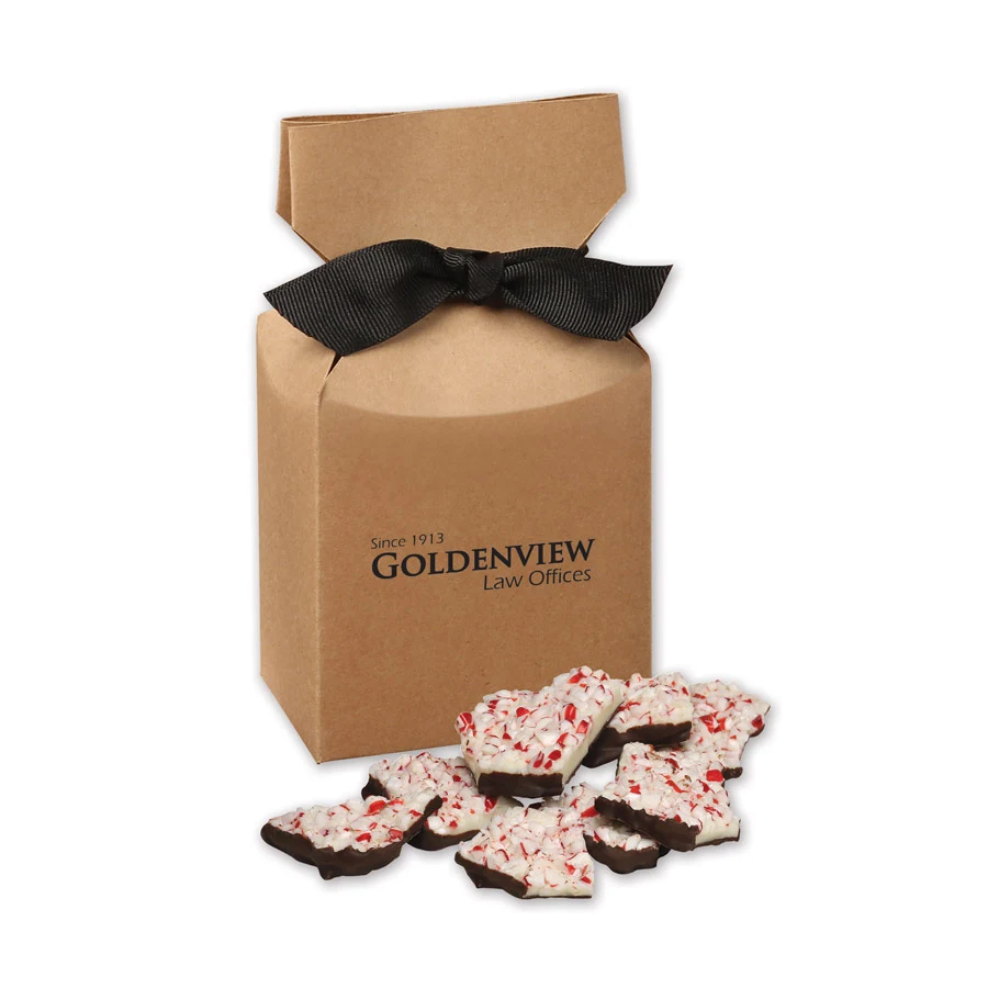 Peppermint Bark in Kraft Premium Delights Gift Box 1