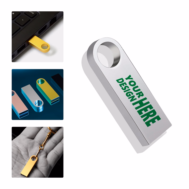 MOQ 30 Custom Metal USB Flash Drive 8GB