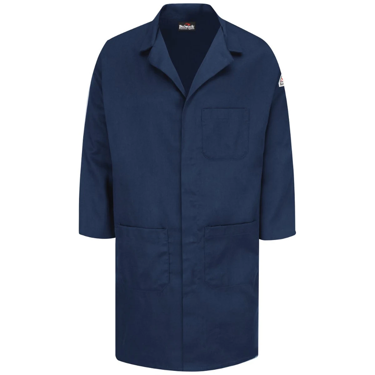 Men's Concealed Snap Front Lab Coat - EXCEL FR® ComforTouch® - 6 oz. - KLL6 1