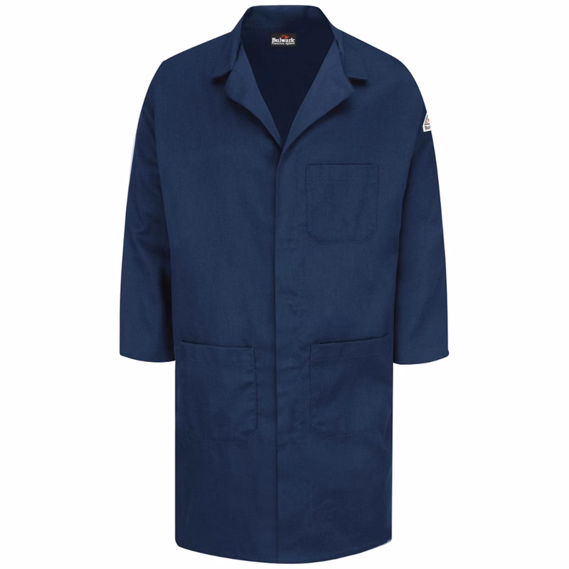Men's Concealed Snap Front Lab Coat - EXCEL FR® ComforTouch® - 6 oz. - KLL6