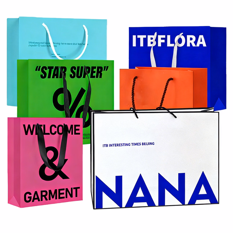 MOQ 50 pcs Portable Clothing Shopping Gift Bag