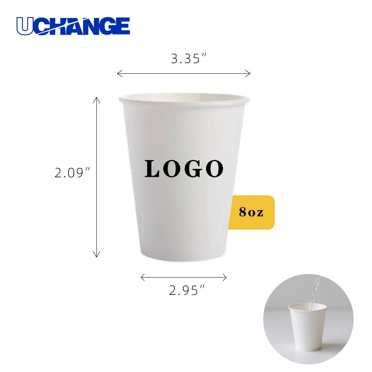 Single-Use Beverage Cup Container (8.5oz) 1