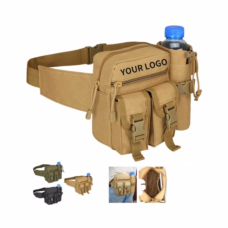 Oxford Waist Bag with Adjustable Belt and Secure Zippers