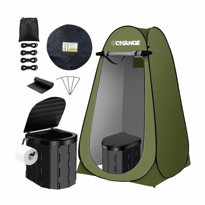 4ft Privacy Shelter Tent With Camping Toilet Set & Backpack