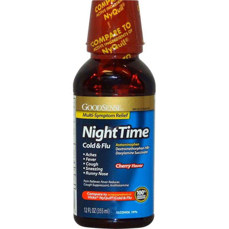 Nighttime Cold & Flu Relief - 12 oz Cherry