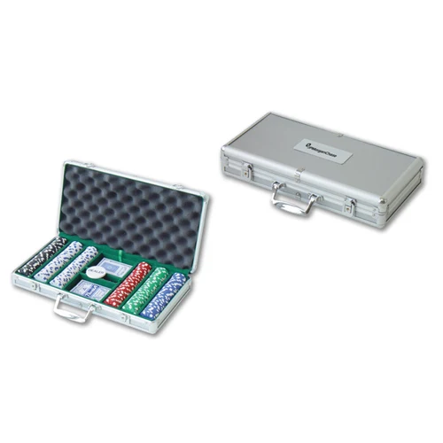 300 Piece Suit Chips with Aluminum Poker Set 1