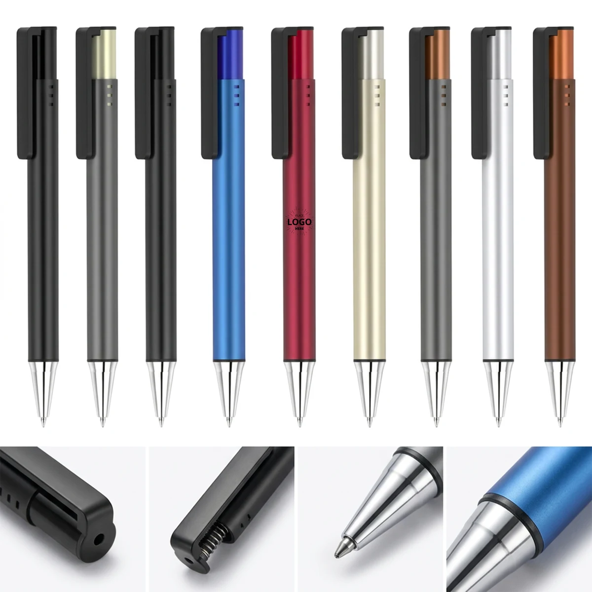 Multi-color Metal Accent Gel Pens, Sleek Business Style 1