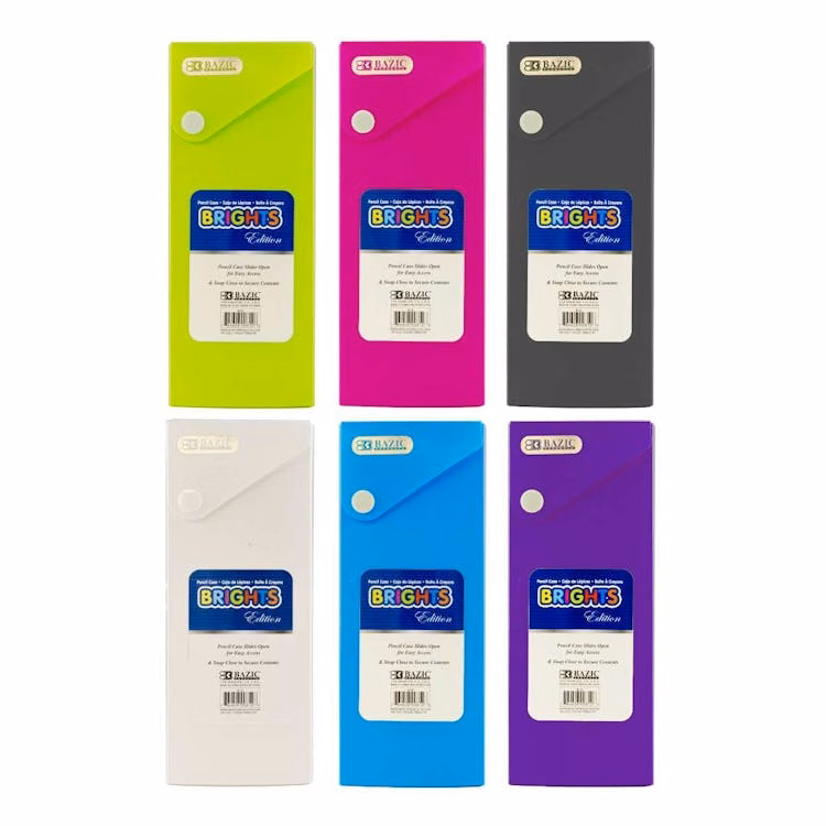 Slider Pencil Cases - Assorted Colors