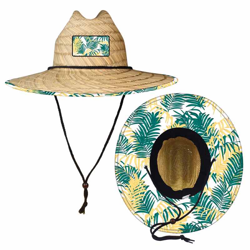 Sun Straw Hat w/Custom Patch MOQ50