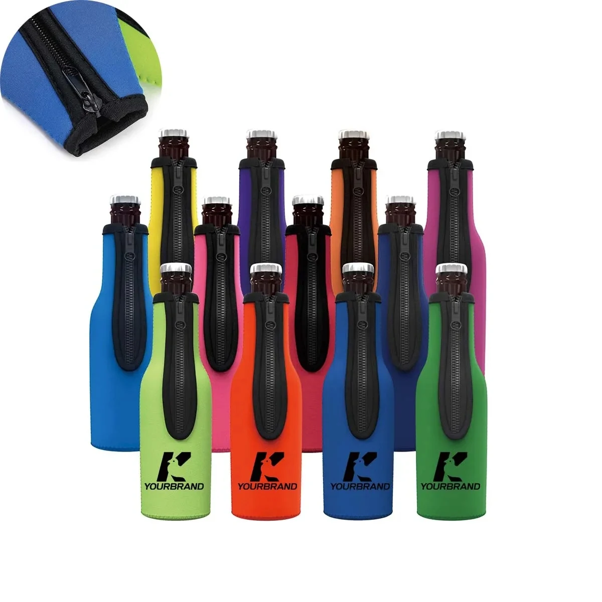 12oz Custom Multicolor Durable Beer Bottle Insulator Sleeve 1